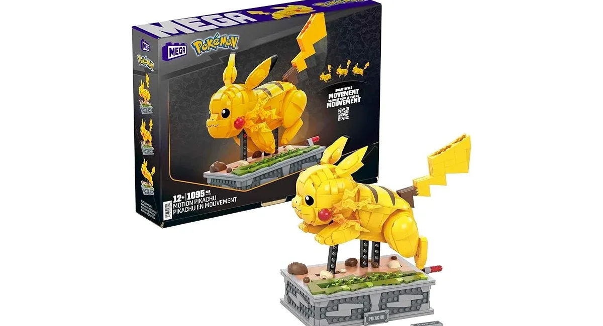 MEGA Pokémon Pikachu en Movimiento, Figura de 1095 Bloques de construcción – 53% descuento