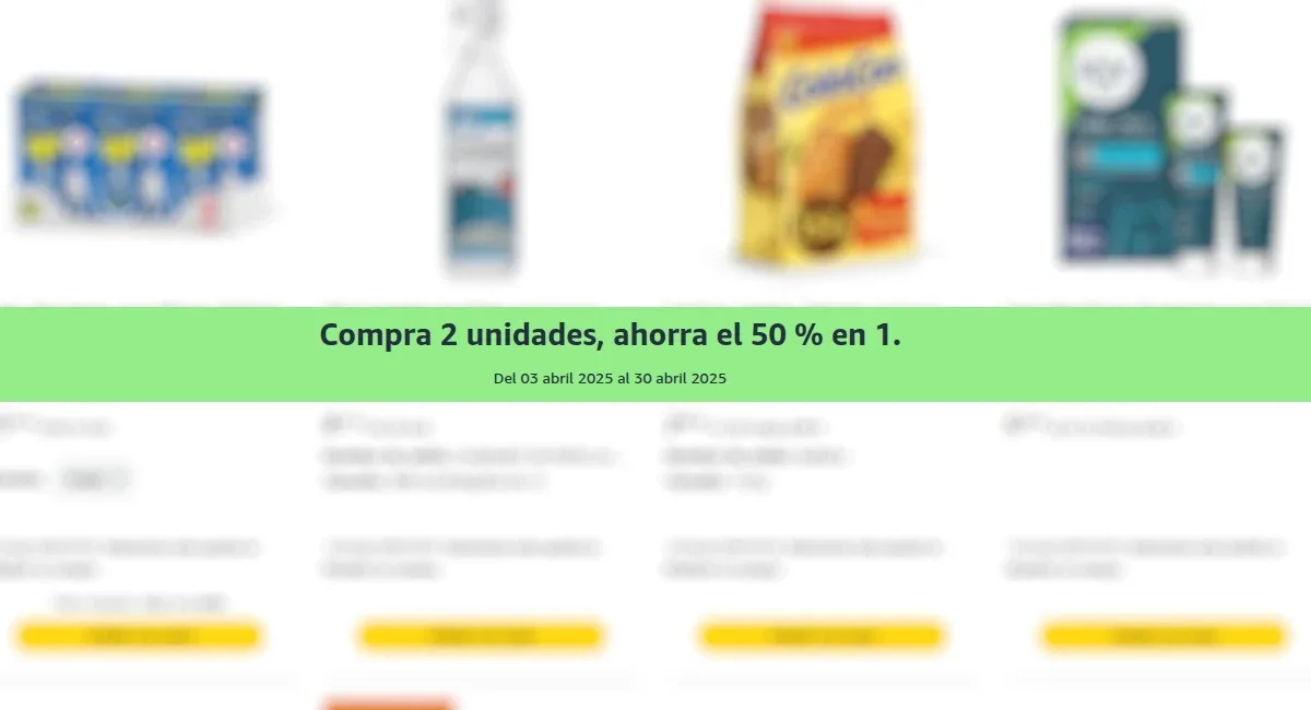 Compra dos unidades y ahorra la mitad en una en Amazon