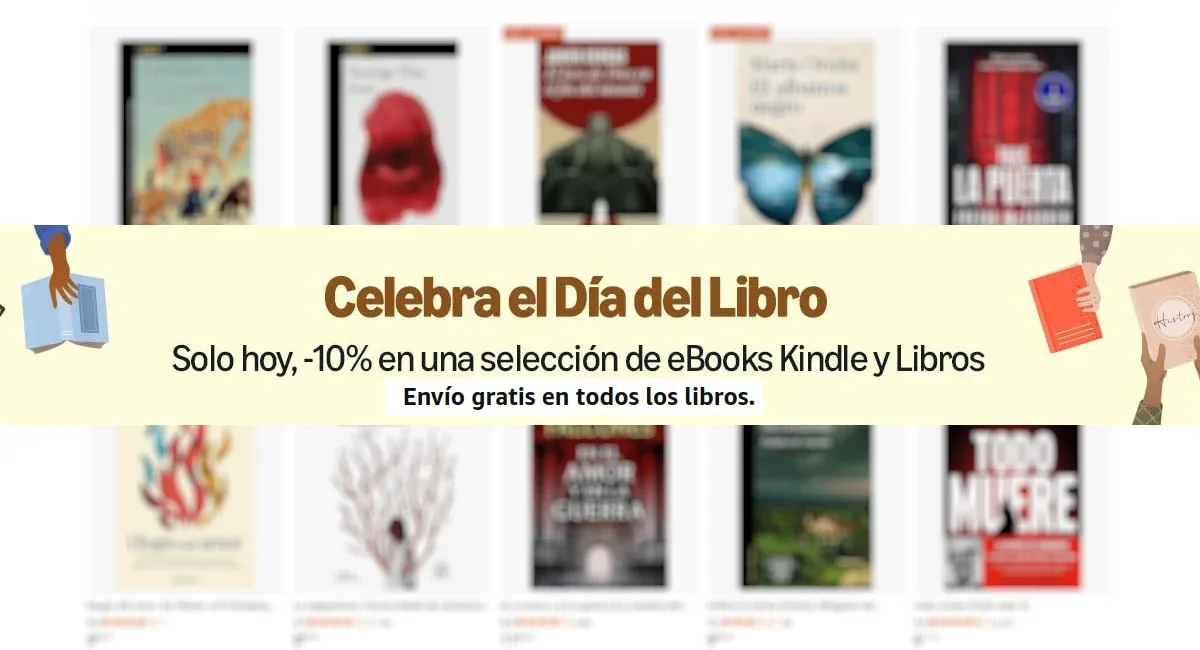 Día del Libro en Amazon – 10% de descuento y envío gratis en Libros