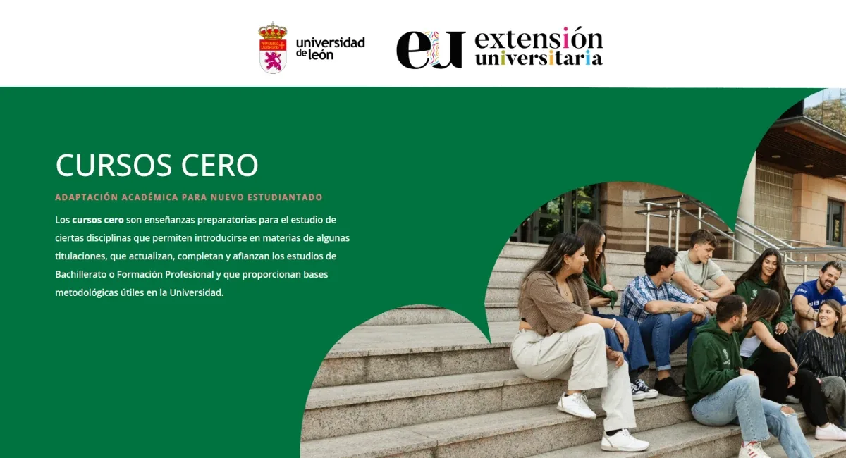 Plazas libres en los Nueve Cursos Cero para Nuevos Alumnos de la ULE