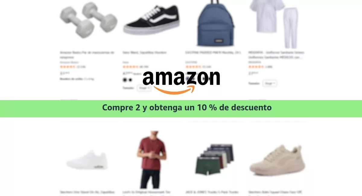 10% de descuento en moda y accesorios al comprar 2 artículos
