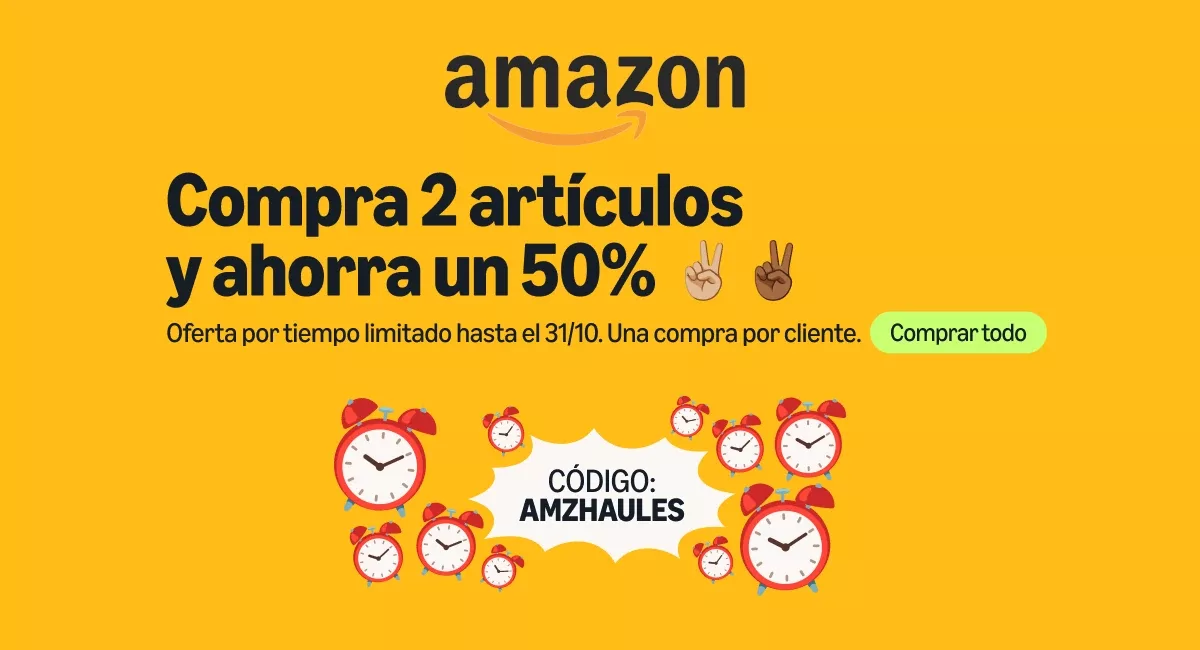 Compra 2 y ahorra un 50% en Amazon