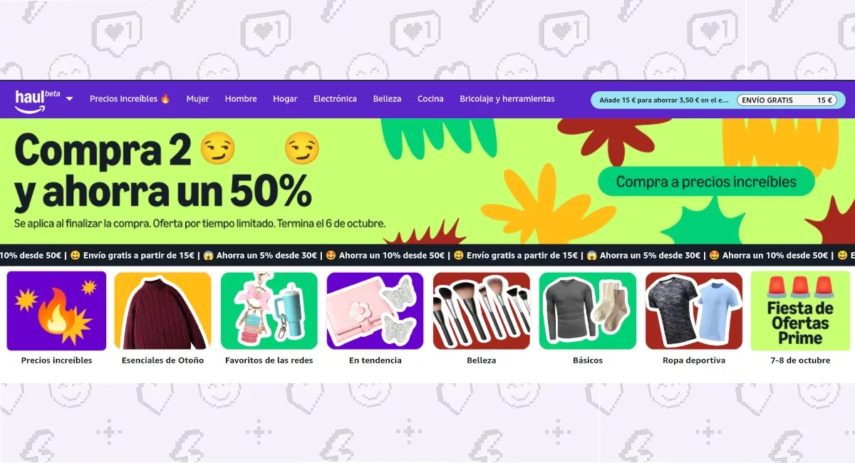 ¡Llega Amazon Haul! Compra 2 y ahorra un 50%