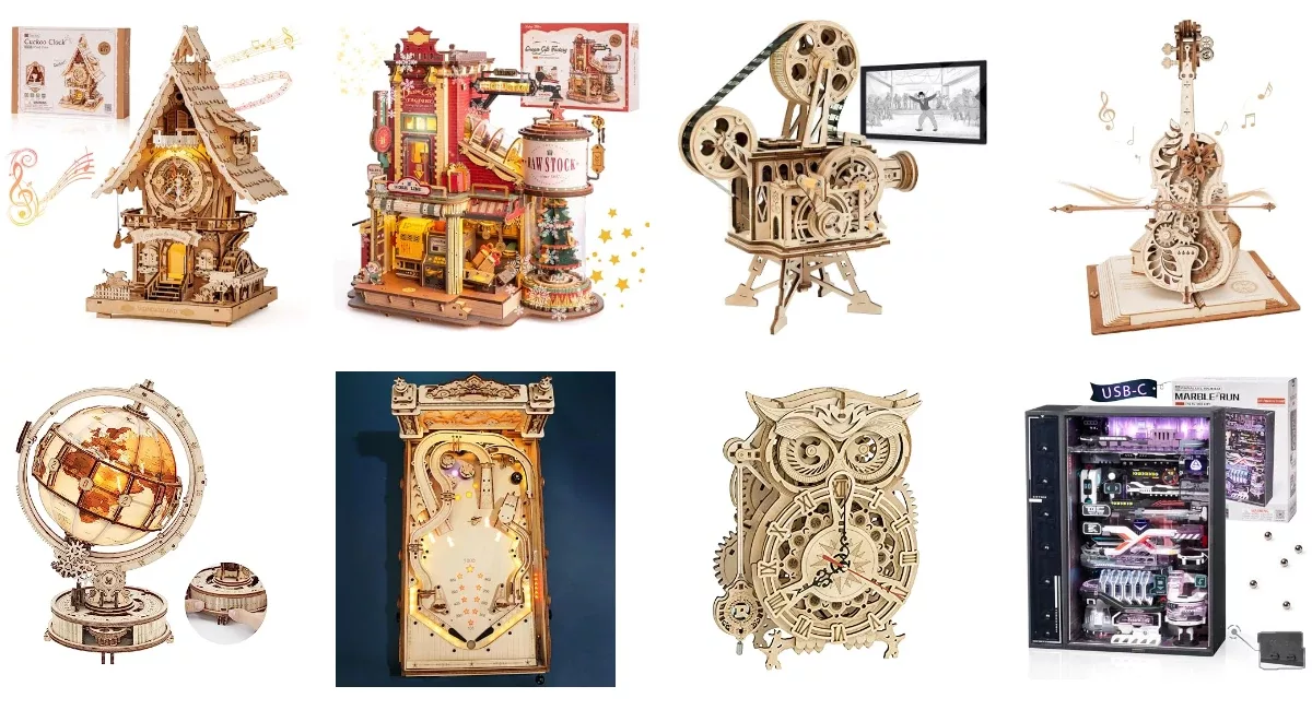 1 gratis al comprar 2 en puzzles 3D y maquetas Robotime