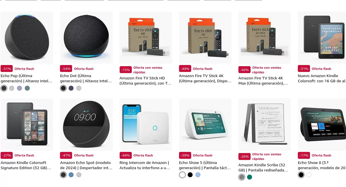 ¡Grandes descuentos en dispositivos Amazon!