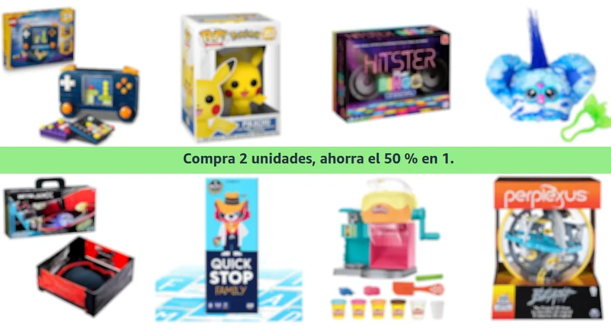 Segunda unidad a mitad de precio en juguetes, puzzles y figuras
