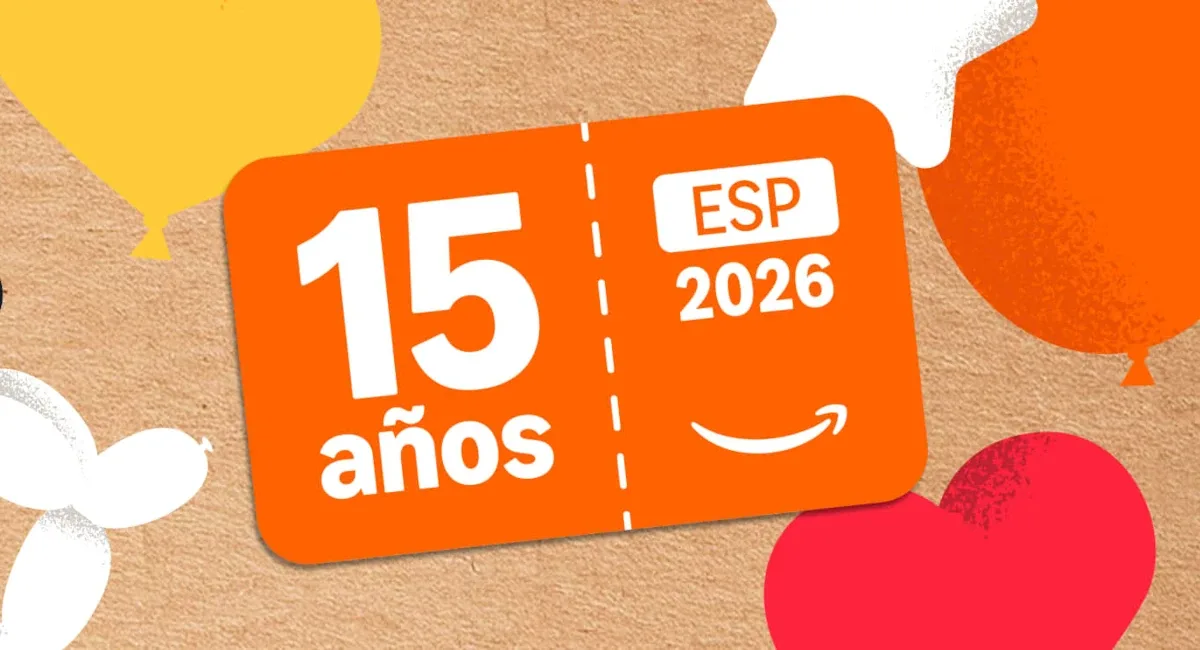 15º Aniversario de Amazon: 15 € de descuento directo y sorteo de 100 €